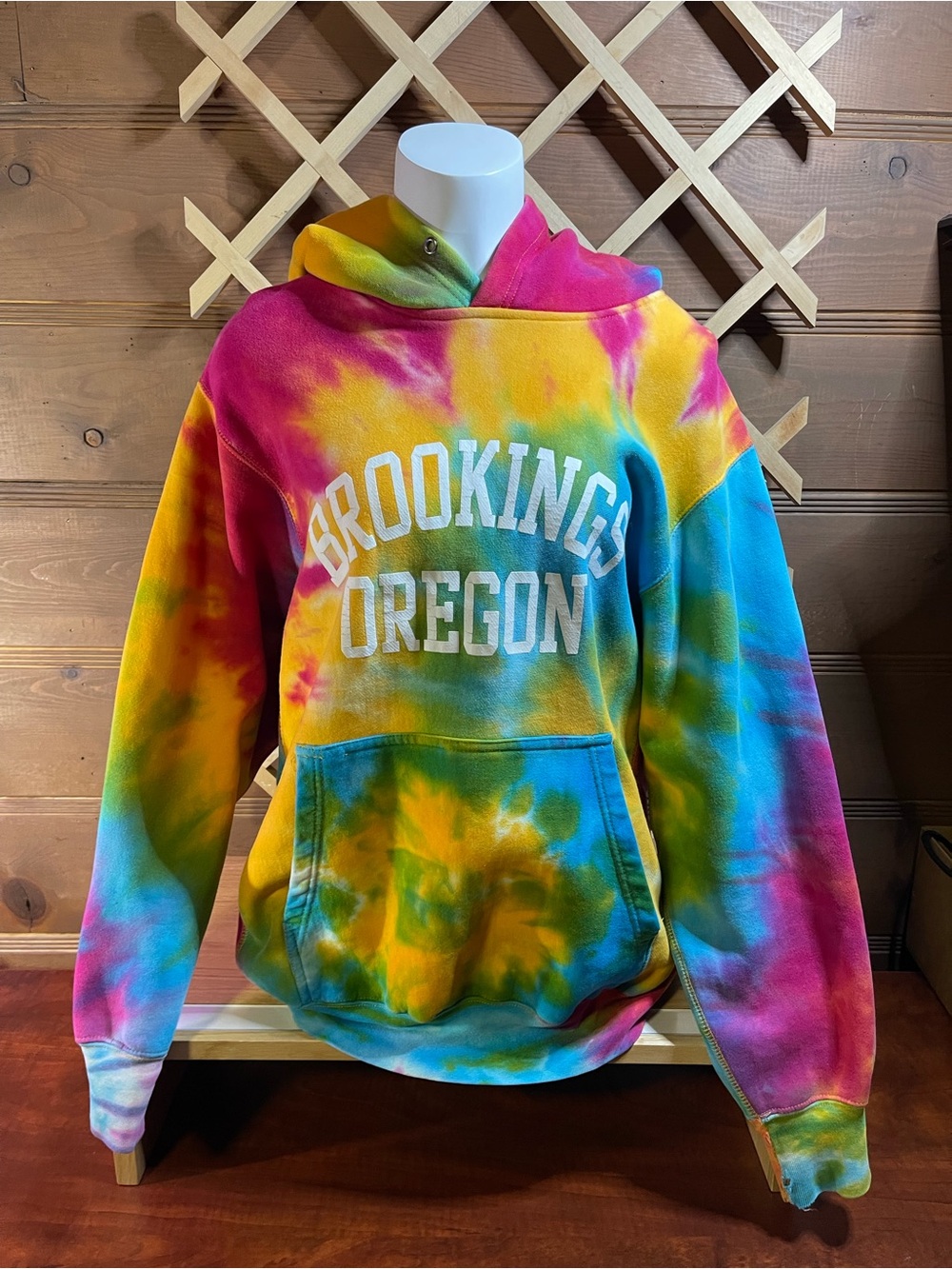 Oregon Coast Tie-Dye "Brookings Oregon" Hooded Sweatshirt - Heavy -Pro- Weave